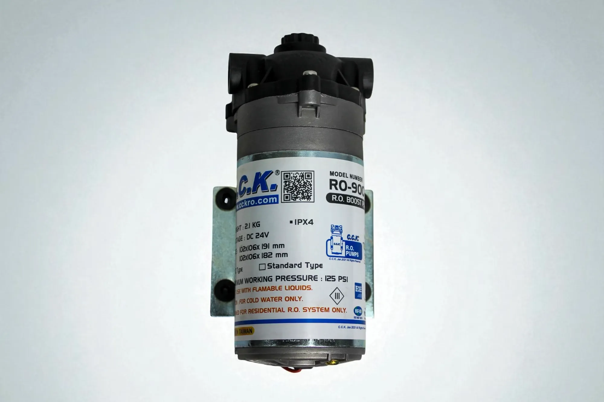 CCK 100GPD RO Booster Pump for Domestic Reverse Osmosis Systems – High-Pressure Water Pump (Pakistan)